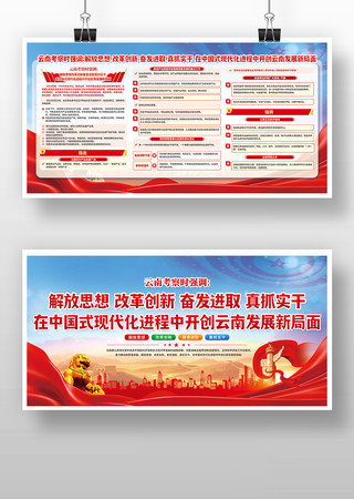 云南考察党建展板 