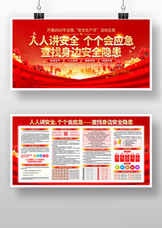 2025年安全生产月展板 2025年安全生产月展板