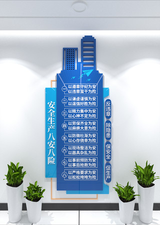 安全生产文化墙安全生产八安八险文化墙 CDR