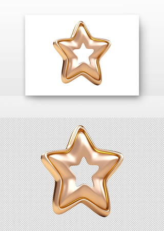 金色星星 PNG