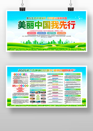 开展2025年六五环境日活动展板