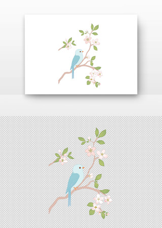 鸟儿停在花枝上 鸟儿停在花枝上