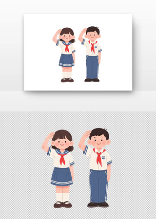 少先队员敬礼