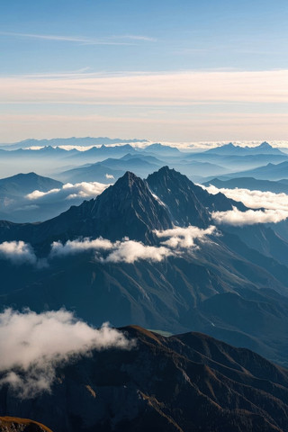 云层低云层低山脉 云层低云层低山脉