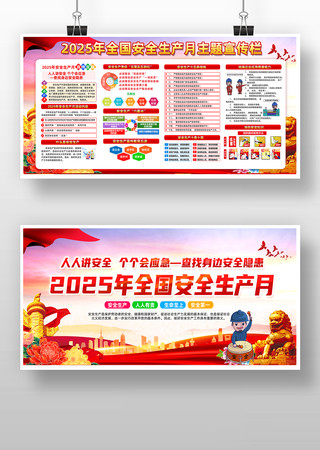 2025年第24个全国安全生产月板报图片