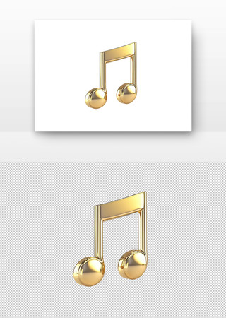 金色音符 PNG