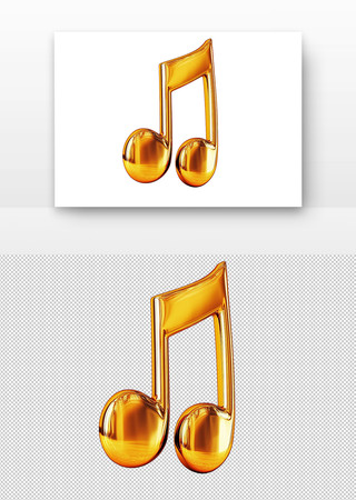金色音符 PNG