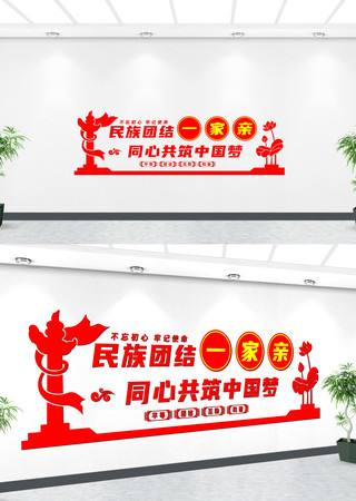 民族团结一家亲文化墙
