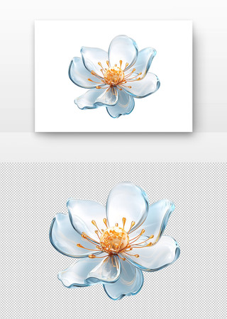 玻璃花 PNG