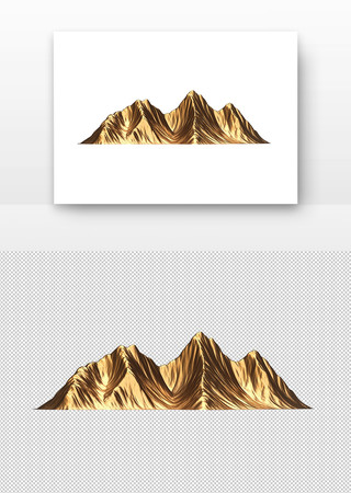 金色的山脉 PNG