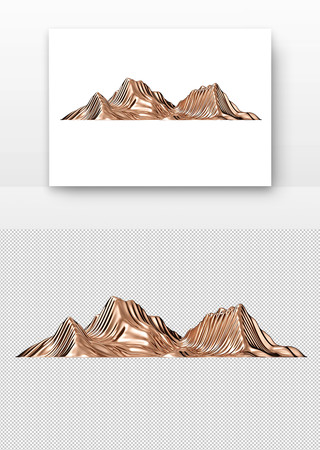 金色的山丘 PNG