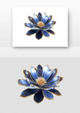 蓝莲花 PNG