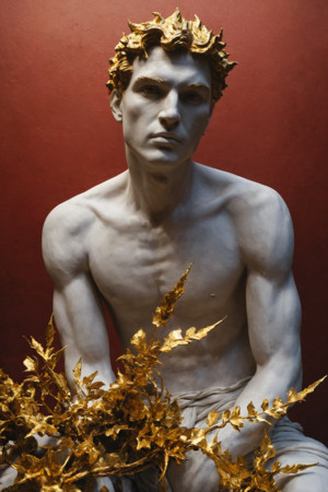 英俊男青年主题的雕塑