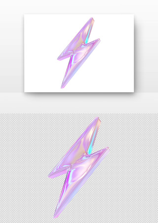 幻彩闪电 PNG