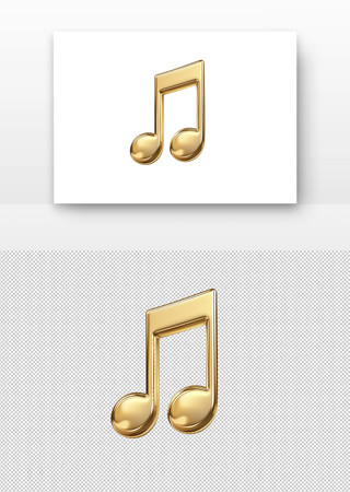 金色音符 PNG