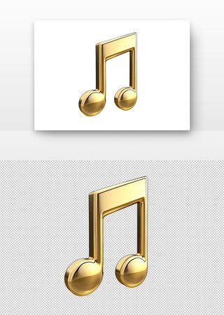 金色音符 PNG