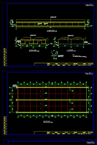 连栋大棚CAD建筑图 CAD