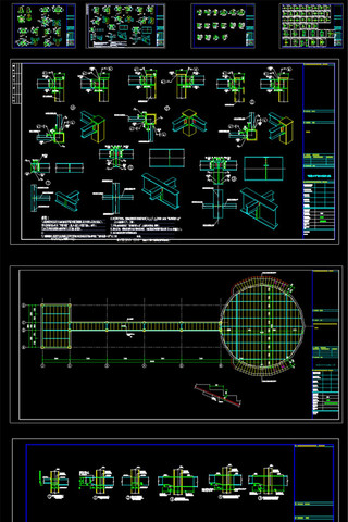 美丽乡村钢结构平台CAD图 CAD
