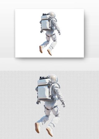 太空人宇航员漂浮 PNG
