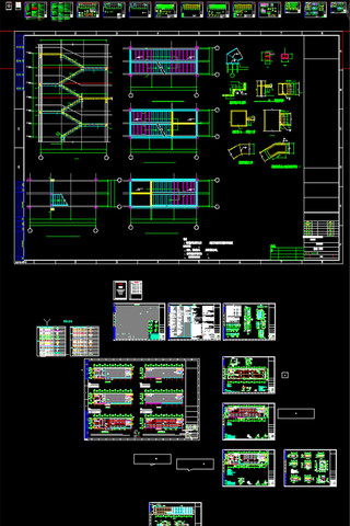 员工食堂建筑结构CAD详图 CAD