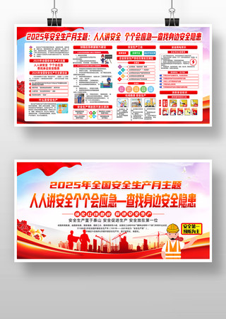 2025年全国安全生产月活动主题展板图片