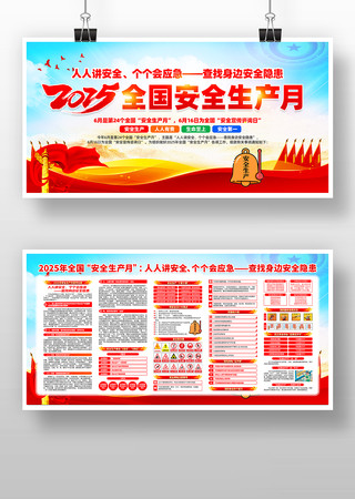 2025年全国安全生产月宣传展板图片