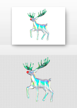 幻彩驯鹿 PNG