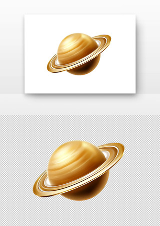 金环环绕的行星 PNG