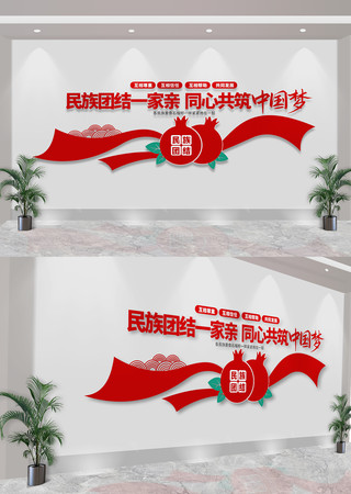 民族团结一家亲标语文化墙