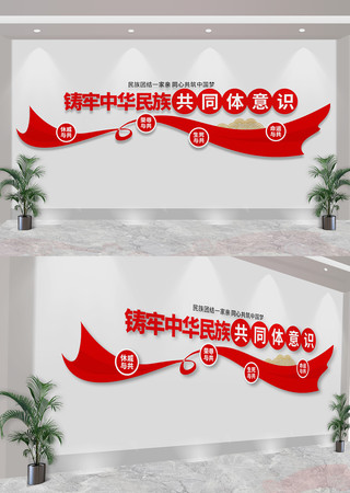 铸牢中华民族共同体意识民族团结文化墙