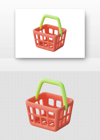 橙红色购物篮 橙红色购物篮
