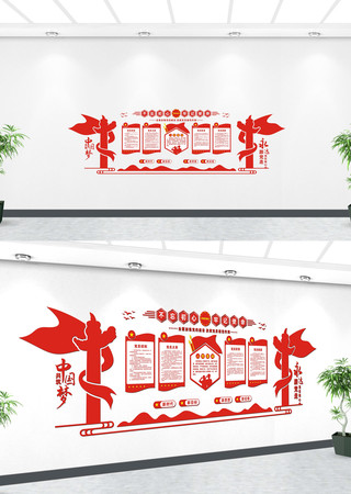 党建展厅立体造型布置 CDR