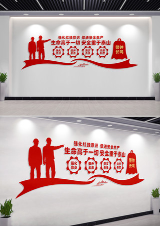 工地安全生产文化墙宣传标语 CDR