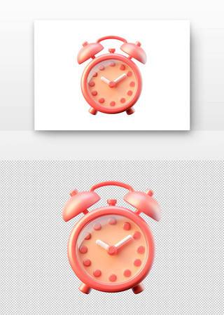 红色的闹钟 PNG