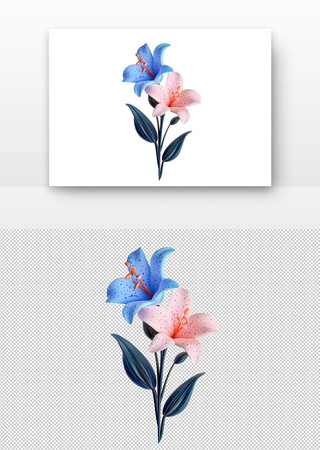 蓝色的百合花