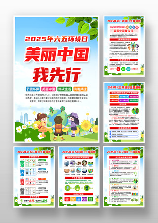 美丽中国我先行2025年世界环境日海报
