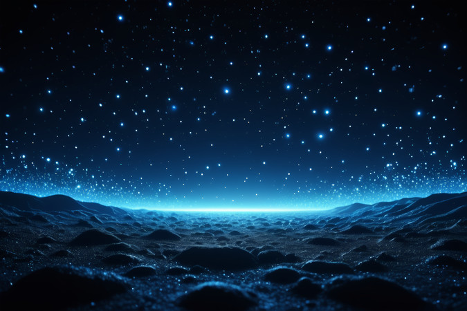 梦幻蓝色星球宇宙星空