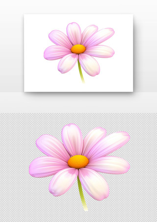 3d立体粉红色的雏菊 PNG