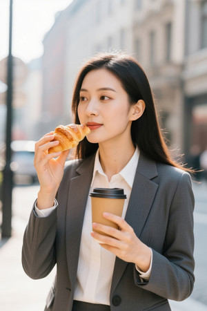 都市丽人早餐咖啡面包 JPG