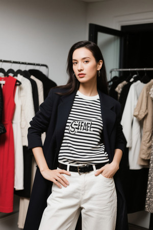 时尚女性服装店试穿服装 JPG