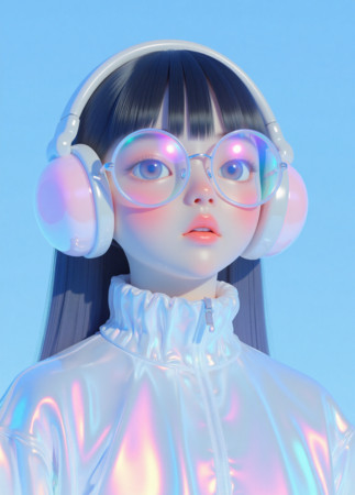 充满未来感的赛博少女