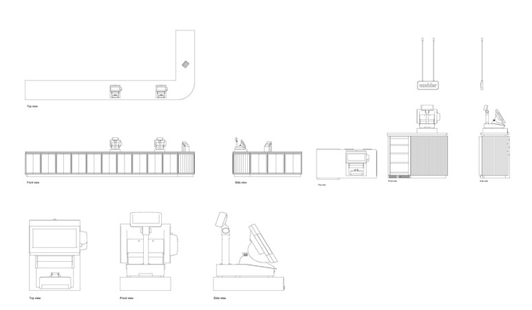 收银台立面CAD dwg