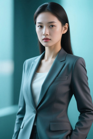 职场女性职业装写真淡雅气质