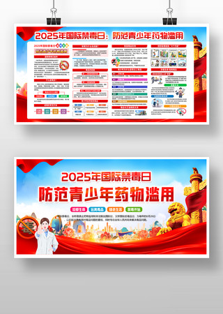 2025年国际禁毒日宣传展板