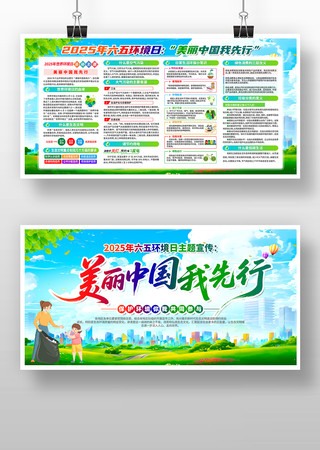 开展2025年六五环境日活动宣传展板