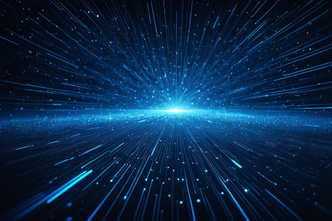 蓝色光线飞速穿过宇宙 蓝色光线飞速穿过宇宙