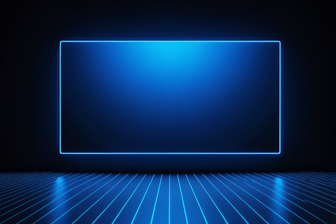 蓝色霓虹灯科技感背景 蓝色霓虹灯科技感背景