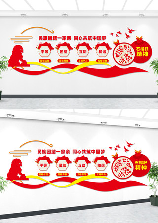 民族团结文化墙 CDR