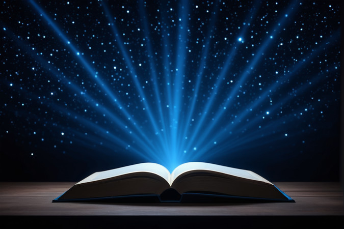 魔法书光线梦幻背景 魔法书光线梦幻背景
