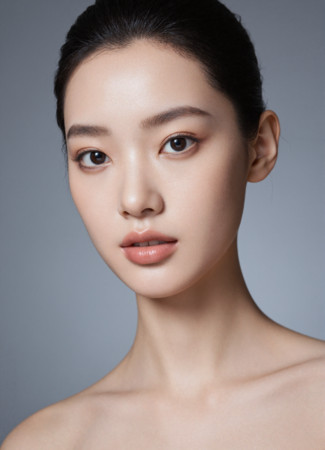 年轻漂亮的美容模特